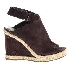 VINCE Evangeline Brown Suede Wedge Espadrilles 7M
